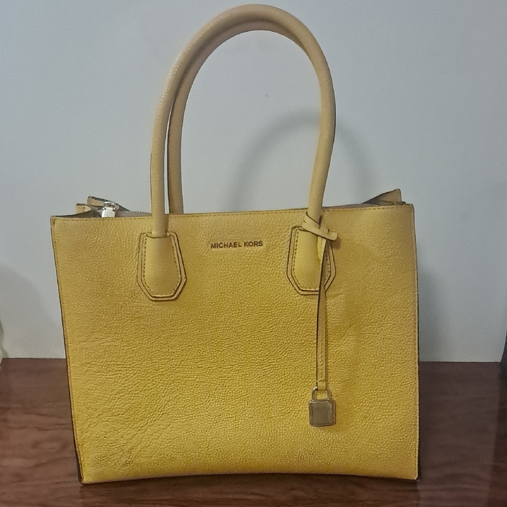 Michael Kors Mustard Yellow Tote and Wallet